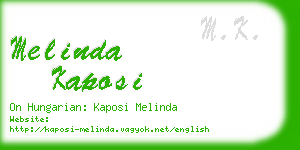 melinda kaposi business card